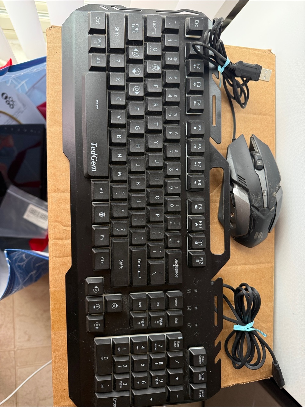 edge Black Wired Gaming Keyboard and Mouse Combo